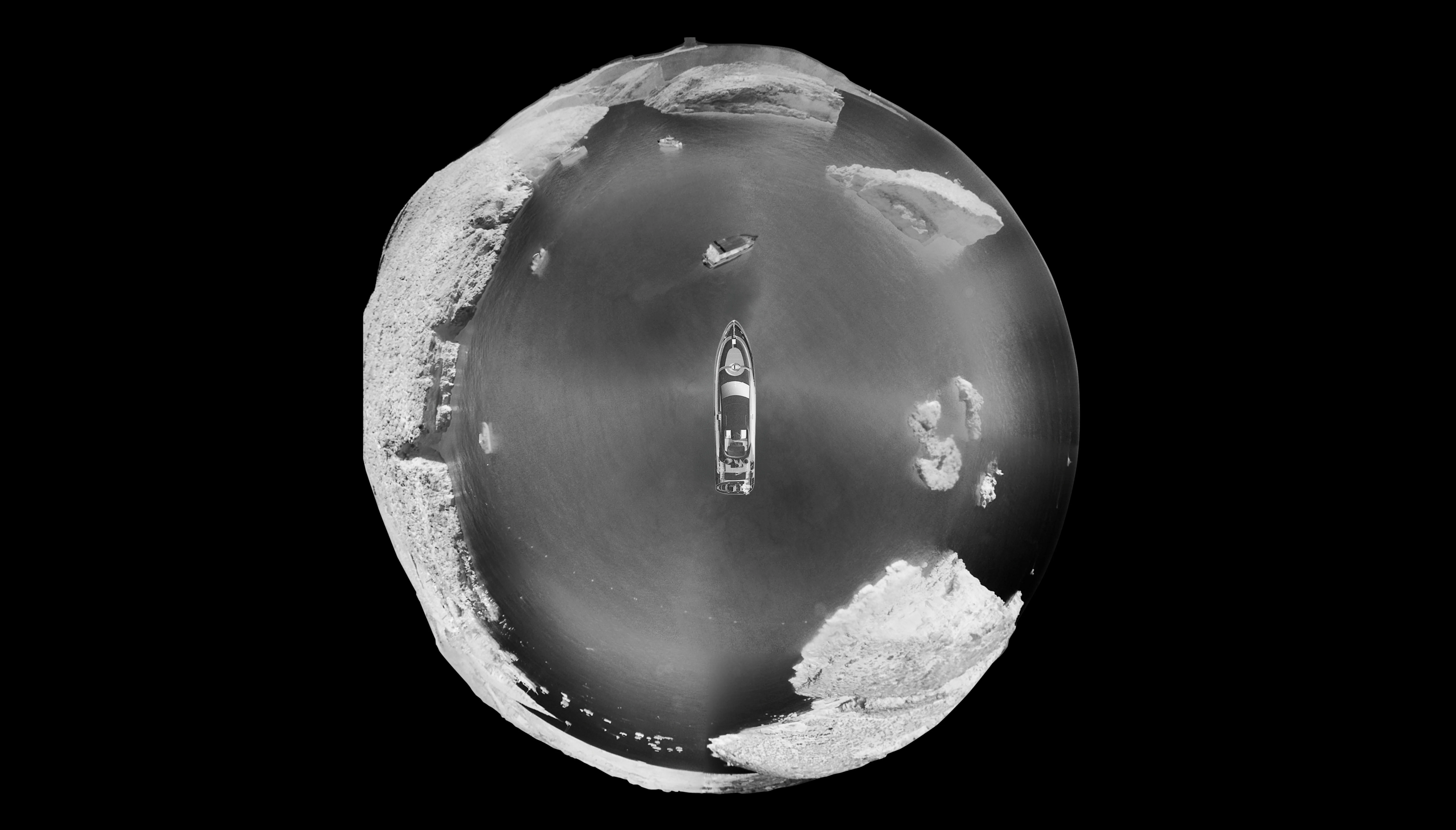 Thermal infrared night view from the Panoblu camera