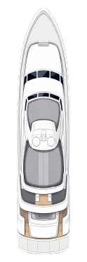 Panoblu yacht top-down — 360° perimeter coverage